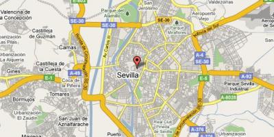 Barrio de santa cruz, Sevilla kaart
