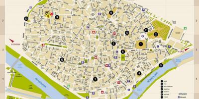 Kaart tasuta street map Sevilla, hispaania