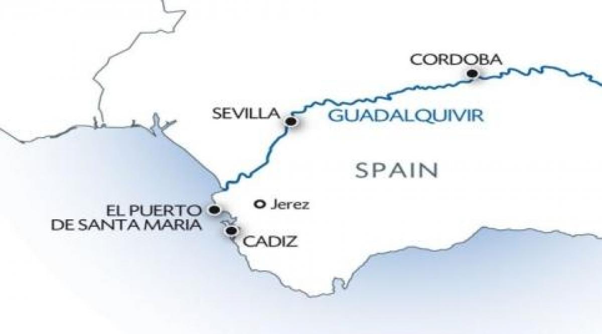 guadalquivir kaart