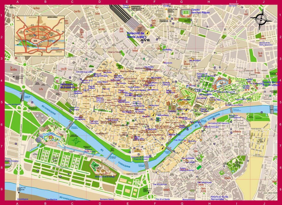 kaart Sevilla ala