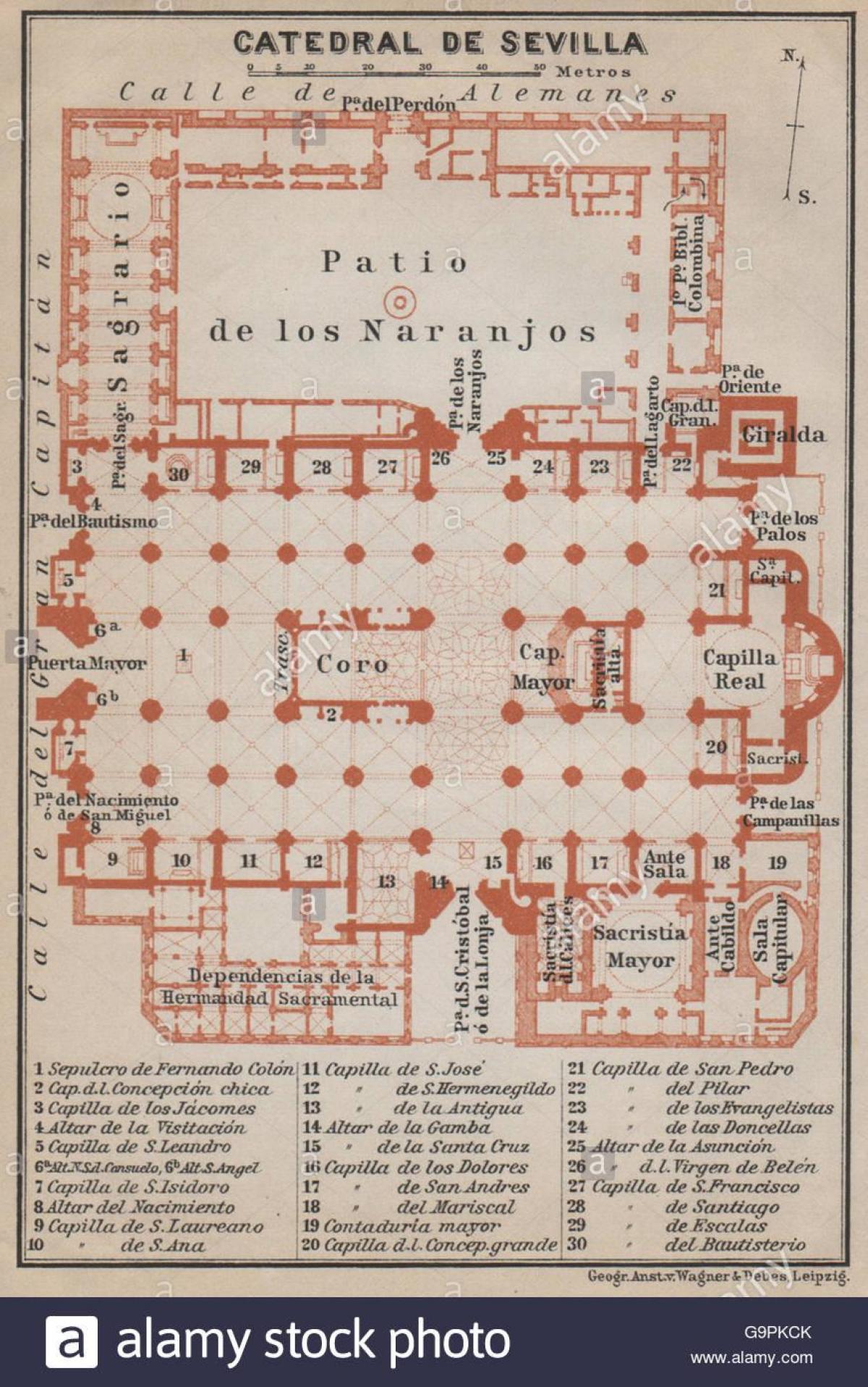 kaart Sevilla katedraal